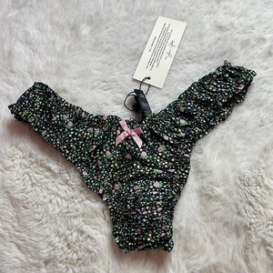 NWT For Love & Lemons Strawberry Thong - SIZE: S